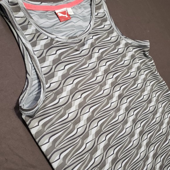 Puma Tank Top  Aztec Pattern Lightweight Athleisure Sports Girls Size XL 16 - Picture 4 of 5